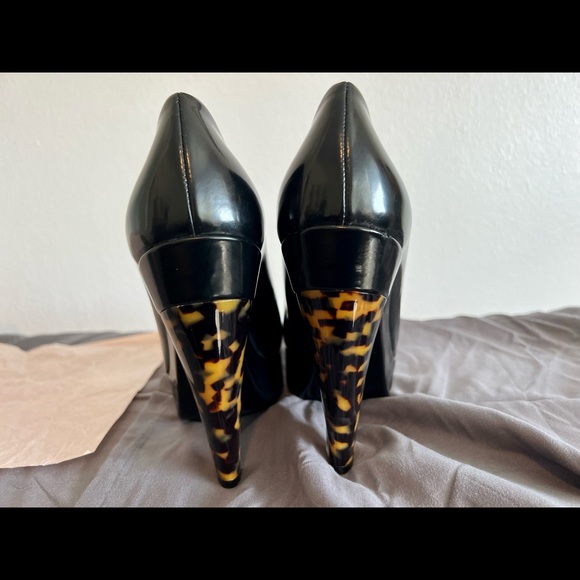 Stella McCartney Black Patent Tortoise Shell Dana Bio Pumps *FREE SHIP* - Picture 7 of 16